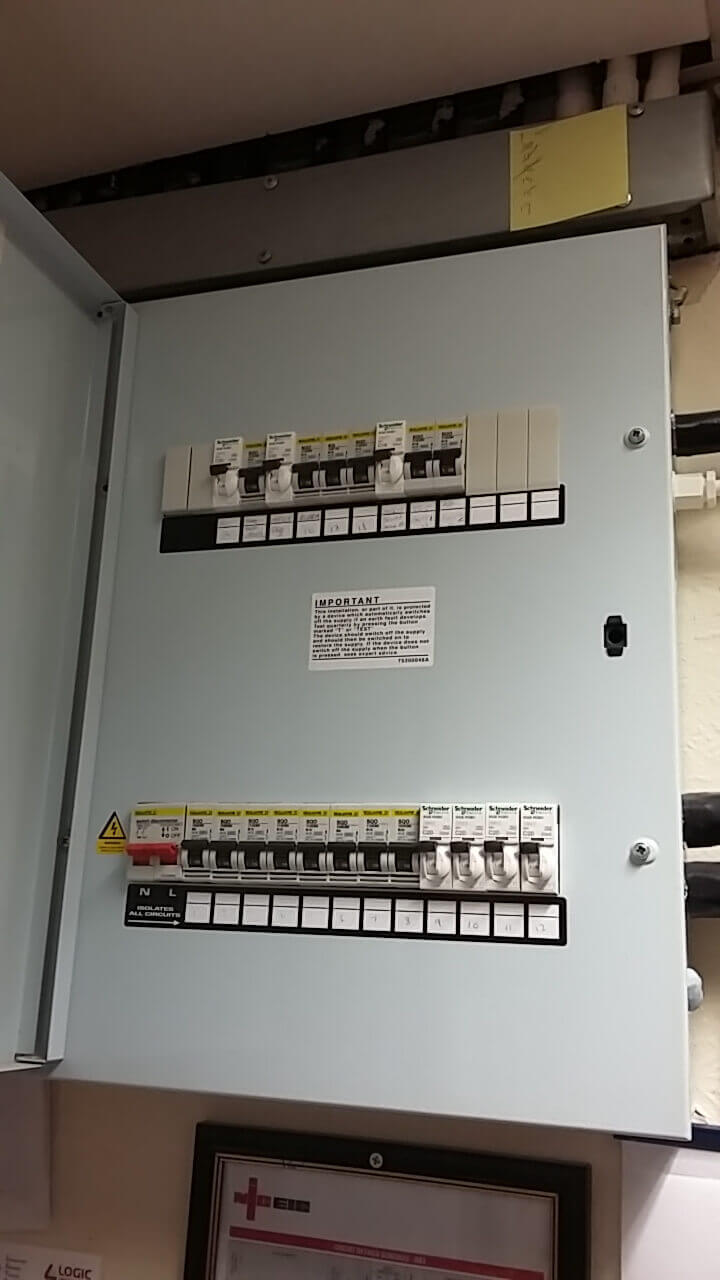 New fuse box fitted by Hawkins Electrical contractors