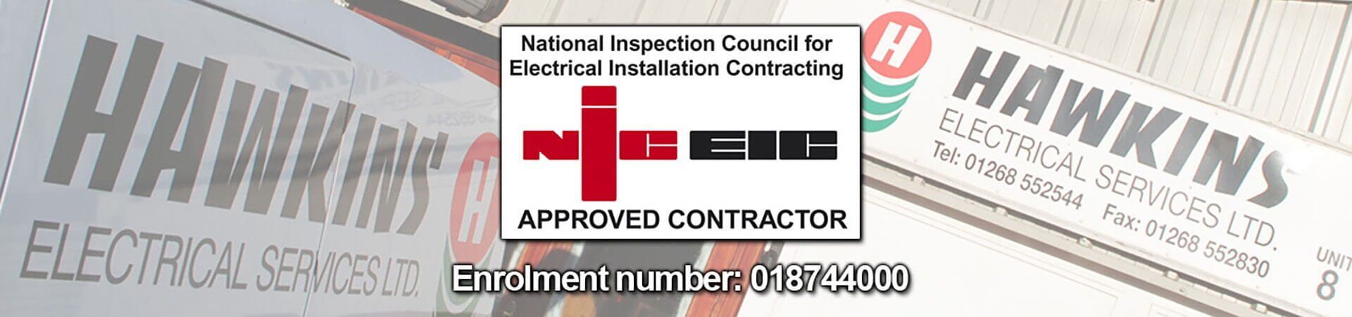 Hawkins Electical Services Are NIC EIC Approved