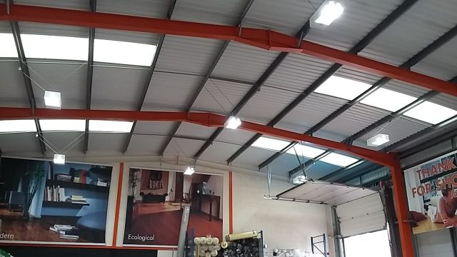 Essex factory fitted with led lighting by our electrical contractor