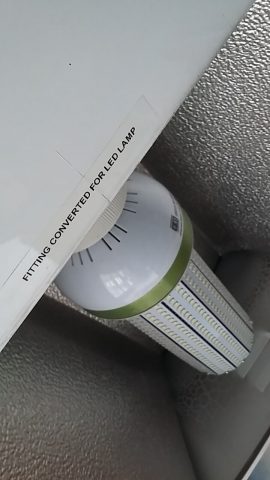 LED Lamp fitted by our electrical contractor in Basildon